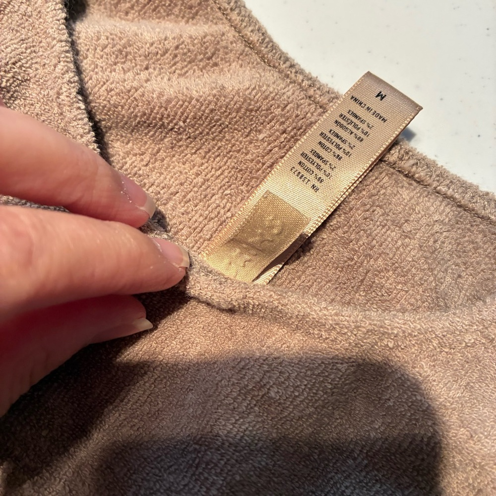 Skims M Terry Scoop Bralette in Desert Neutral Tan Size Medium - Picture 4 of 5